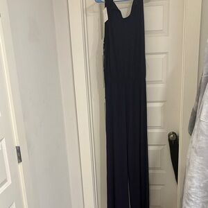 Chic Navy Sleeveless Jumpsuit